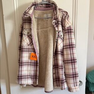 SAGE Collective Plaid Sherpa-Lined Jacket XXL NWT